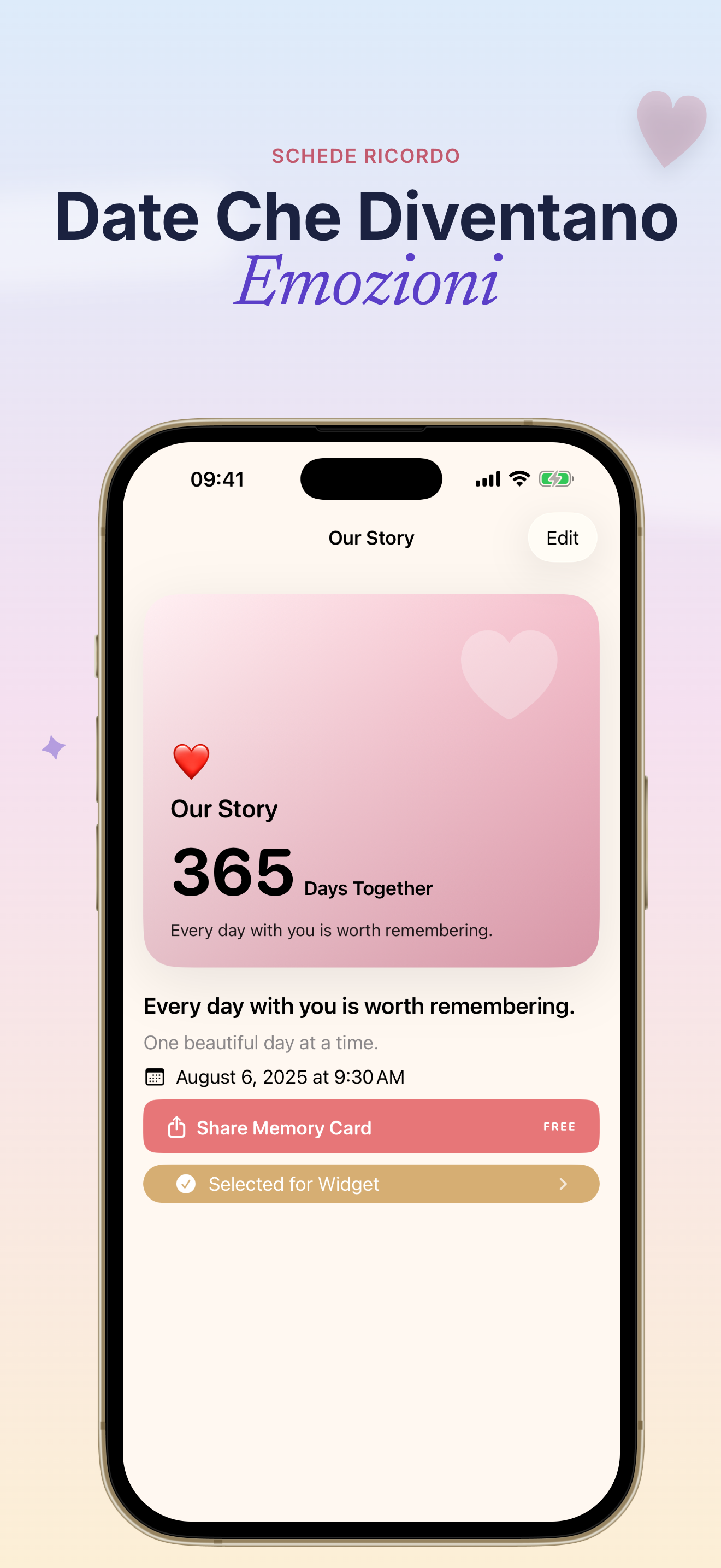 Screenshot dell'app Dayly conto alla rovescia D-Day 4